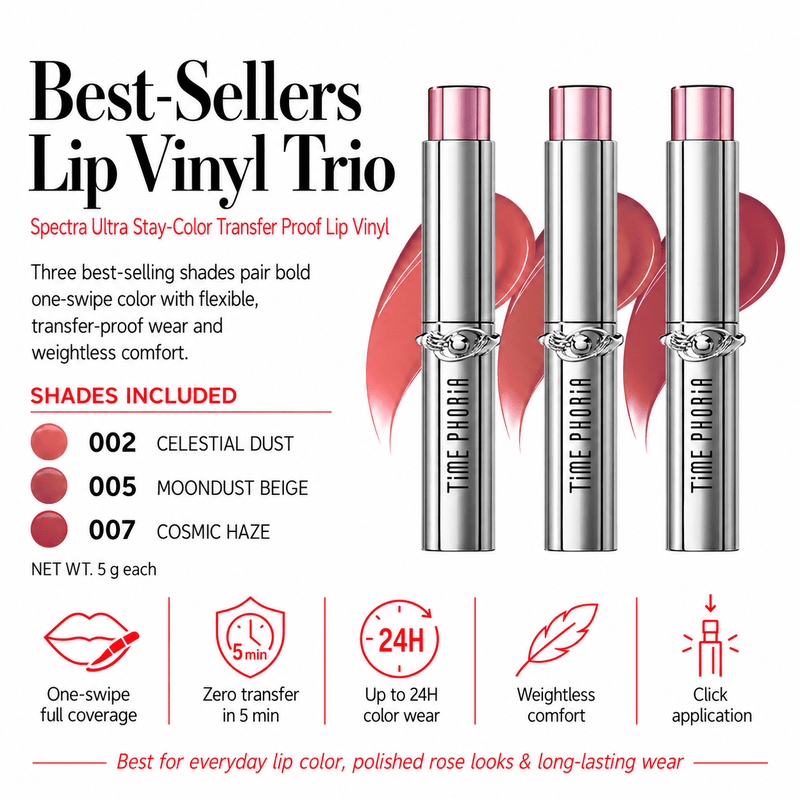 Trío de vinilos labiales superventas