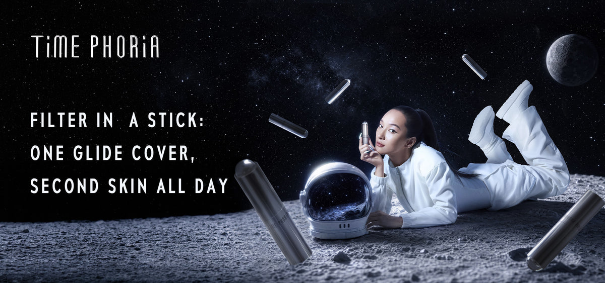 Time Phoria skin tint stick FILTER IN A STICK:ONE GLIDE COVERSECOND SKIN ALL DAY
