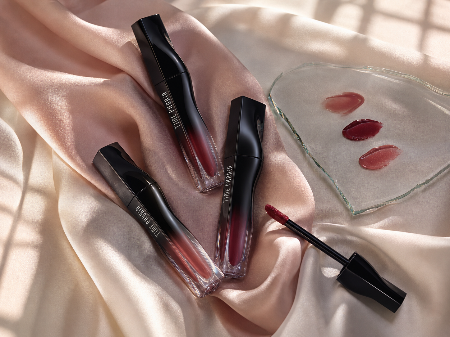 Stellar Dust Lip Stain with a glossy lip swatch for a beginner’s guide to lip stain