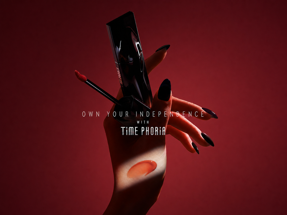 Time Phoria transfer-proof lip makeup in glossy, vinyl, stain, and matte finishes